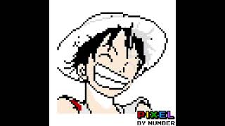 One piece Pixel dessin Luffy [upl. by Ekard392]