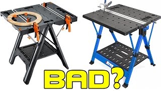 WORX VS KREG Folding Work Table Review  One WINNER One LOSER🌟 [upl. by Dlonyar]