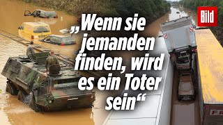 Hochwasser in Deutschland Bundeswehr sucht mit Panzern nach FlutOpfern [upl. by Amleht]