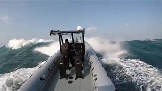 Want to DOMINATE rough waters Watch this actionpacked video of the SRR1100 Rigid Inflatable Boat [upl. by Haugen161]