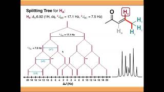 NMR Spectroscopy Compound Multiplets and Splitting Trees [upl. by Drawe907]