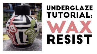 Pottery Glazing Tutorial Wax Resist [upl. by Fulks]