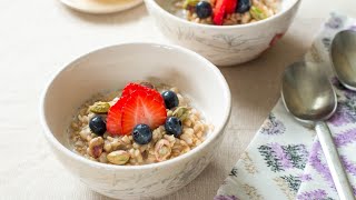 Easy Homemade Whole Oat Groats Oatmeal Recipe  EatSimpleFoodcom [upl. by Silbahc]