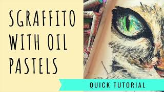 How to Sgraffito with Oil Pastels to Create Texture or Decoration [upl. by Hadihahs]