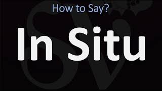 How to Pronounce In Situ CORRECTLY [upl. by Mahgem491]