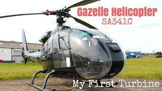 Gazelle Helicopter SA341C  First Time Flying a Turbine [upl. by Nirrep]