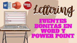 Como hacer Lettering en Word y en Power Point  Yalithza [upl. by Yelich914]