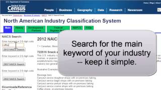 Identifying NAICS Industry Codes 2013 [upl. by Cliff845]