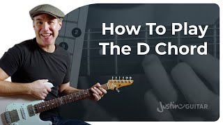 How to Play the D Chord on Guitar [upl. by Aterg]