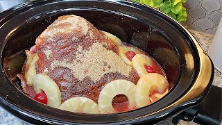 Pineapple Ham Recipe  EASY Slow Cooker Ham Recipe  Simply Mama Cooks [upl. by Ainit328]