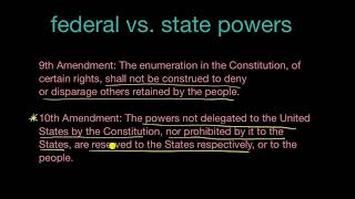 The 10th and 14th Amendments in relation to federal and state powers [upl. by Ellerahs]