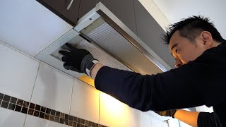 How Do I Replace My Old Kitchen Rangehood  DIY  Timelapse Video [upl. by Buke276]