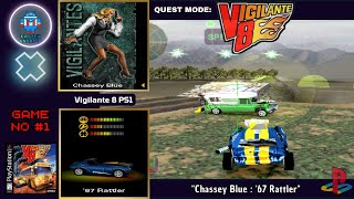 Vigilante 8 PS1 Quest Mode Chassey Blue  67 Rattler [upl. by Bondie]