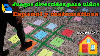 JUEGOS DIVERTIDOS PARA NIÑOS EN CASA 5 JUEGOS PARA ESPAÑOL Y MATEMÁTICAS PREESCOLAR Y PRIMARIA [upl. by Hedvige]