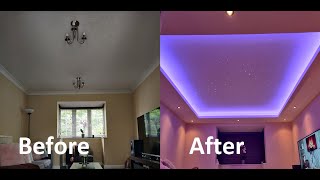 Fibre Optic Star and RGB LED Ceiling DIY Build [upl. by Orvil390]