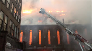 FDNY RESPONDING TO amp BATTLING MAJOR 4TH ALARM FIRE AT THE SERBIAN ORTHODOX CATHEDRAL OF ST SAVA [upl. by Binnie574]