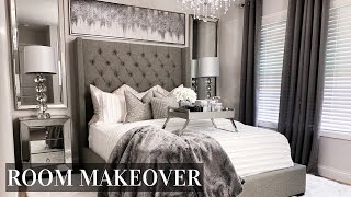 EXTREME Bedroom Makeover  LUXE ON A BUDGET Room Transformation [upl. by Alemak]