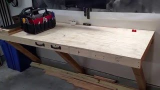 Garage Storage  Folding Workbench Update [upl. by Bethesde]