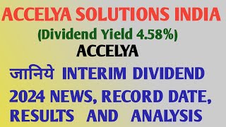 Accelya dividend news Accelya solutions share latest news Accelya Solutions India Ltd [upl. by Somerville173]