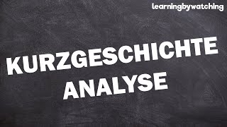 Kurzgeschichte Analyse einfach erklärt [upl. by Laleb]