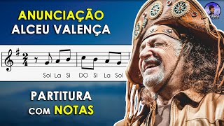 Anunciação  Partitura com Notas Flauta Doce Violino e Playback no Piano Alceu Valença [upl. by Retsel]