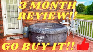 Coleman Saluspa Inflatable Hot Tub  3 Month Review [upl. by Tak]