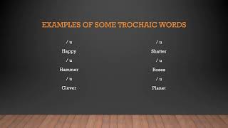 Poetic Meter Trochaic [upl. by Schumer]