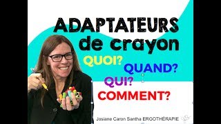 Prise du crayon Comment choisir un guidedoigts embout adaptateur de crayon [upl. by Ayifas]