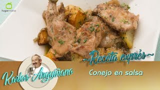 Receta de Conejo en salsa por Karlos Arguiñano [upl. by Nnylaehs]