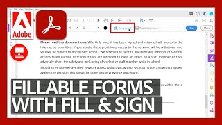 Creating Fillable School Forms to Send amp Sign  Acrobat DC for Educators [upl. by Worden]