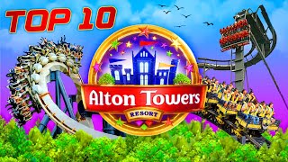 Top 10 ALTON TOWERS Rides 2024 [upl. by Whitten]