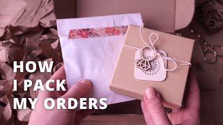 HOW I PACK MY ORDERS  jewelry packaging ideas for small business [upl. by Steffen]