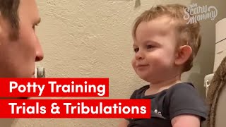 Viral Video Potty Training Baby Has A Lot To Say [upl. by Ynattib]