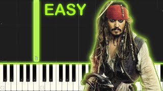 PIRATES OF THE CARIBBEAN  EASY Piano Tutorial [upl. by Trixi]