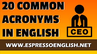 20 Common Acronyms in English [upl. by Trebloc]