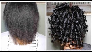 New Hair Journey  Heatless Curls on Relaxed Hair  JourneyToWaistLength [upl. by Jovia]