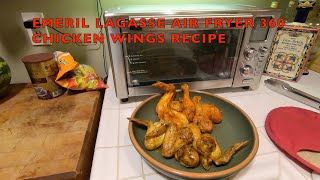 EMERIL LAGASSE AIR FRYER 360 DELICIOUS CHICKEN WINGS RECIPE [upl. by Akimehs]