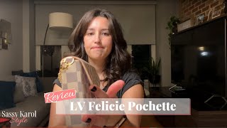 Review Louis Vuitton Felicie Pochette  What It Looks Like  What Fits Inside  Try On [upl. by Normy413]