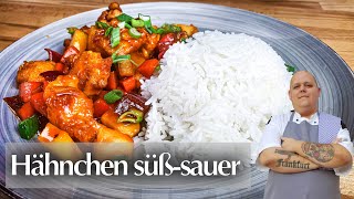 Ultimatives Hähnchen süß sauer  REZEPT vom Profikoch  Rezeptvideo [upl. by Aseena]