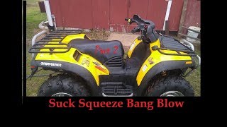 Bombardier Traxter 500 Project  Part 2  Suck Squeeze Bang Blow  DIY ATV Repair [upl. by Marguerie]