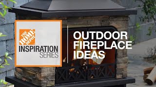 Outdoor Fireplace Ideas  The Home Depot [upl. by Mckay344]