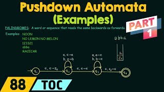 Pushdown Automata Example  Even Palindrome Part 1 [upl. by Lasky569]