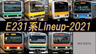 【E231系】 E231系 Lineup  2021 ～ 地下鉄東西線のJR車両も ～ [upl. by Isola]