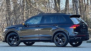 Volkswagen NEW Tiguan Rline 2022 in 4K Black Style 19 inch Valencia Black Walk around ampdetail [upl. by Anneres]