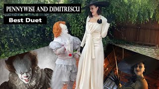 Dimitrescu and PennyWise best cosplay duet [upl. by Garlaand]