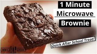 1 Minute Microwave BROWNIE  The EASIEST Chocolate Brownie Recipe [upl. by Adnaerb660]