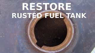 How To Restore A Rusted Motorcycle Fuel Tank With Vinegar [upl. by Pepito]