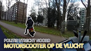 Achtervolging motorscooter door politie Utrecht Noord [upl. by Ullman]