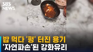 갑자기 폭발하듯 깨진 강화유리 용기…밥 먹다 날벼락  SBS [upl. by Nueoht50]