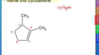 Naming of cycloalkene [upl. by Llerrehs]